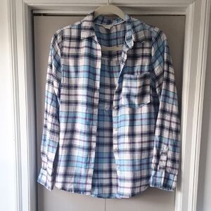 Aeropostale Blue and White Checkered Shirt